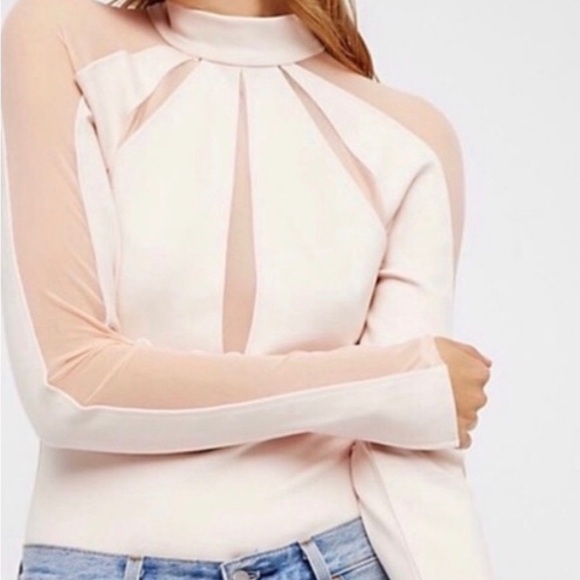 Free People Monarch Mesh Insert Top - Picture 2 of 15